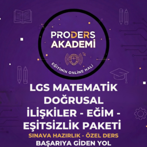 LGS MATEMATİK DOĞRUSAL İLİŞKİLER - EĞİM - EŞİTSİZLİK PAKETİ